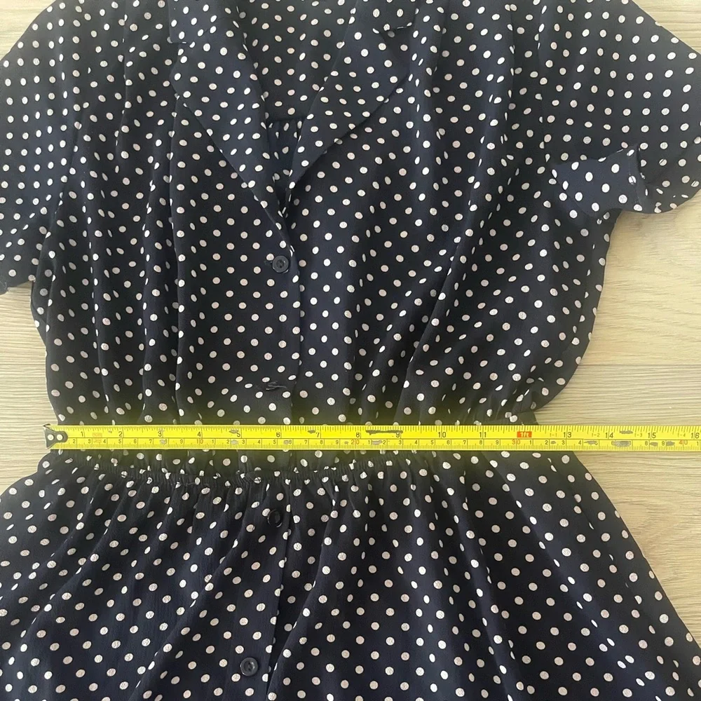 Monteau Los Angeles Lightweight Feminine Size M Women's Polka Dot Dress - Picture 4 of 6